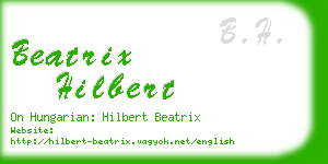 beatrix hilbert business card